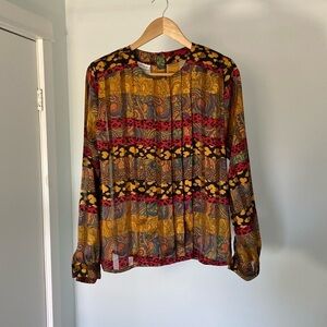 Vintage Nicola Back Button Up Blouse Size 12